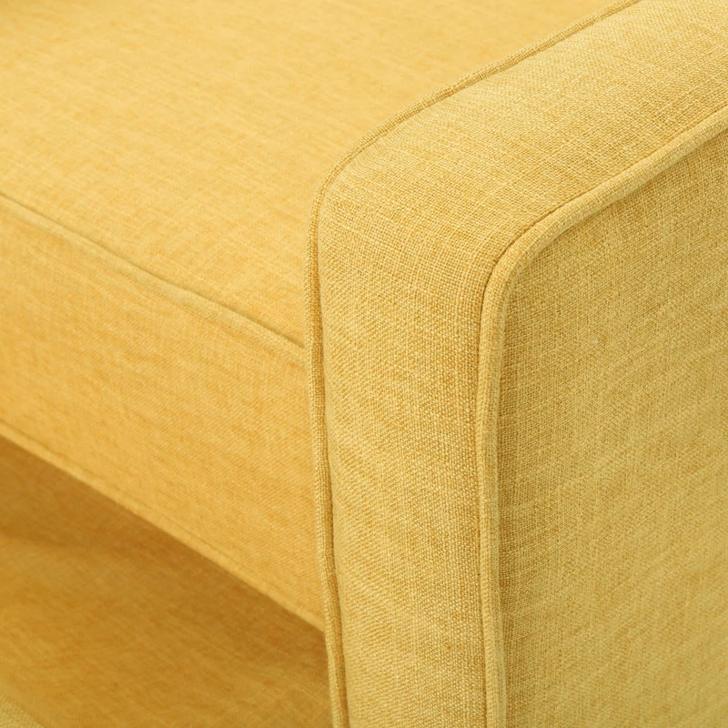 Mason Mid-Century Modern Button Tufted Fabric Recliner, Fabric/Muted Yellow, Single Chair - Image 8