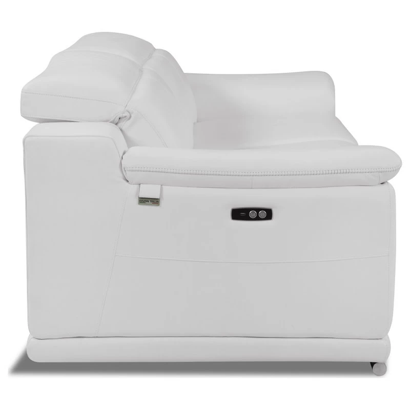 Veneto Italian Leather Power Reclining Chair, White - Image 5