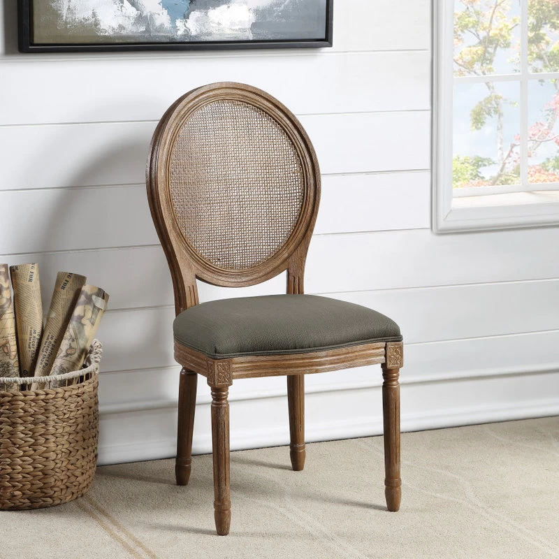 Stella Cane Back Chair, Otter Fabric - Image 5