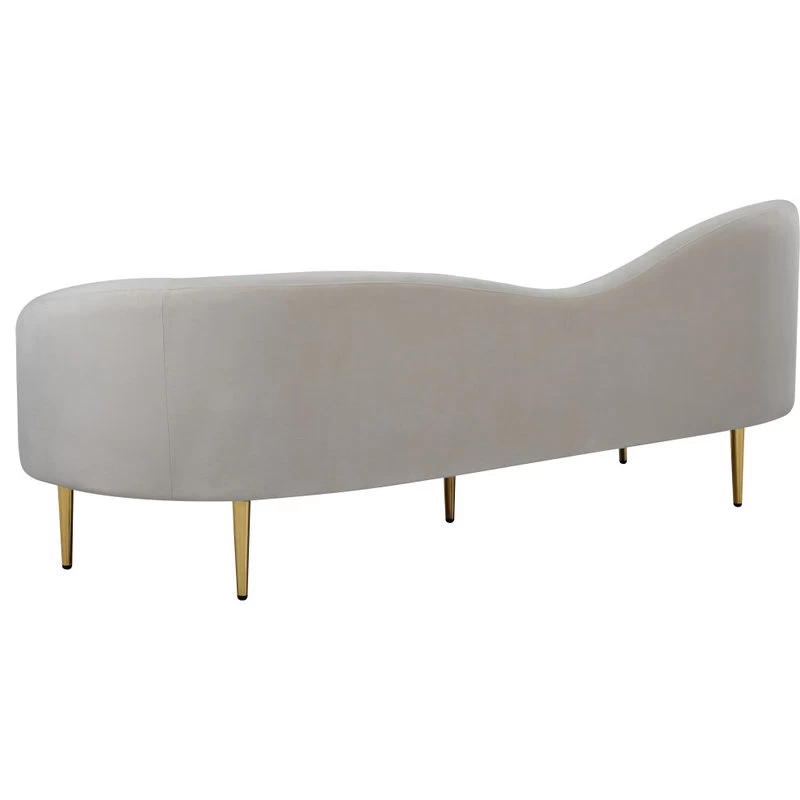 Ritz Velvet Sofa, Cream - Image 4
