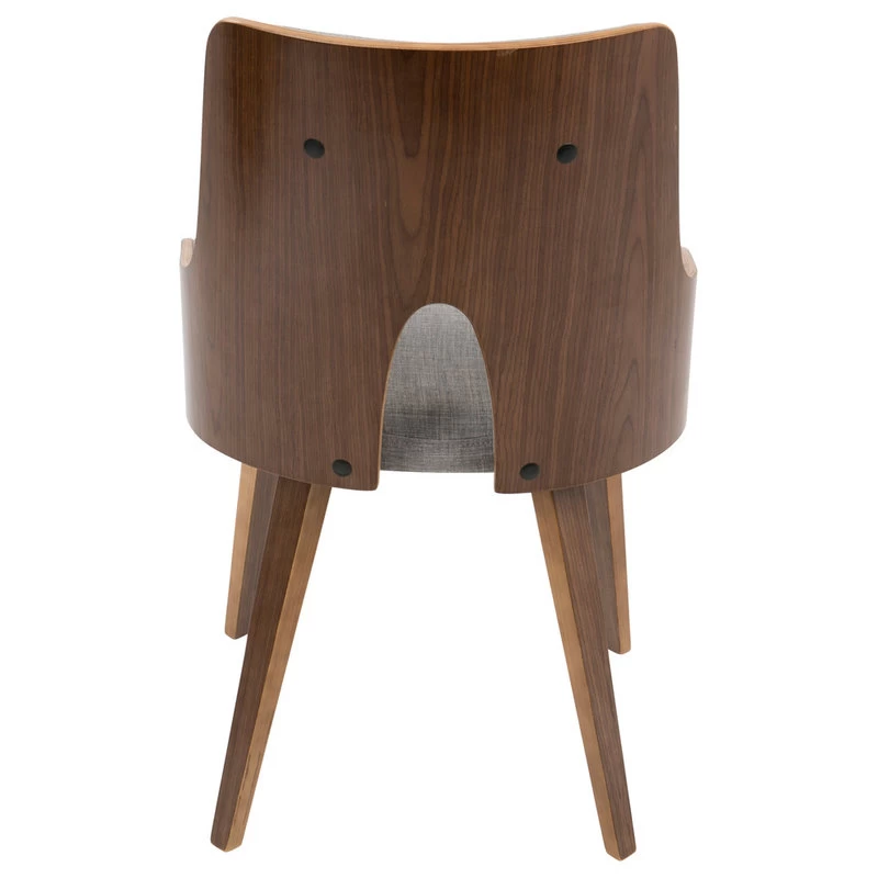 Lumisource Stella Set Of 2 Chair, Walnut And Light Gray CH-STLA WL+LGY2 - Image 4