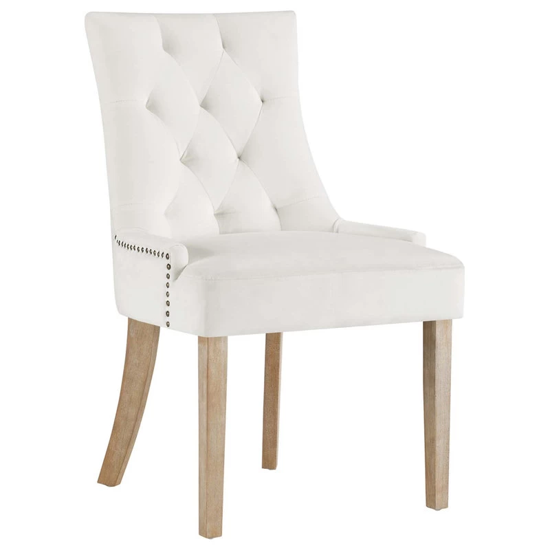 Pose Velvet Dining Chair, Ivory - Image 8