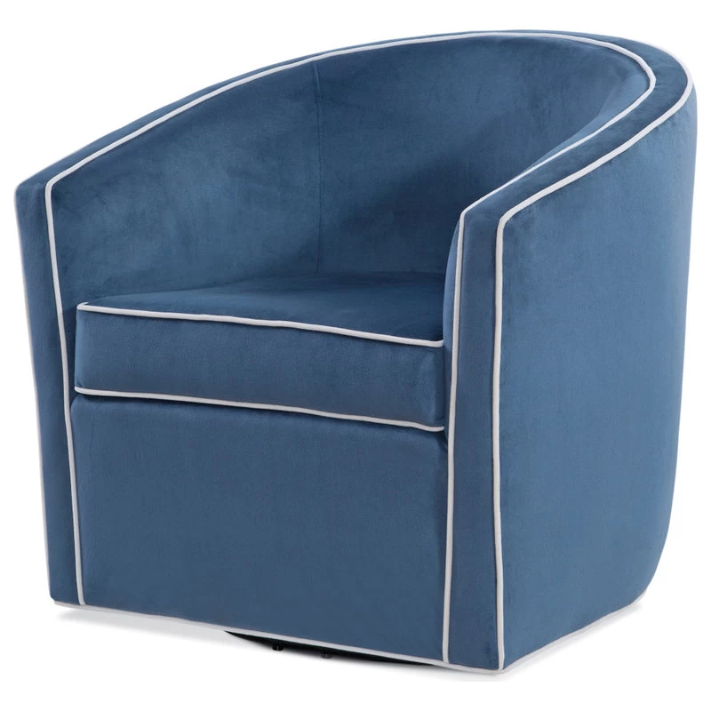 Keely Swivel Chair, Blue - Image 2