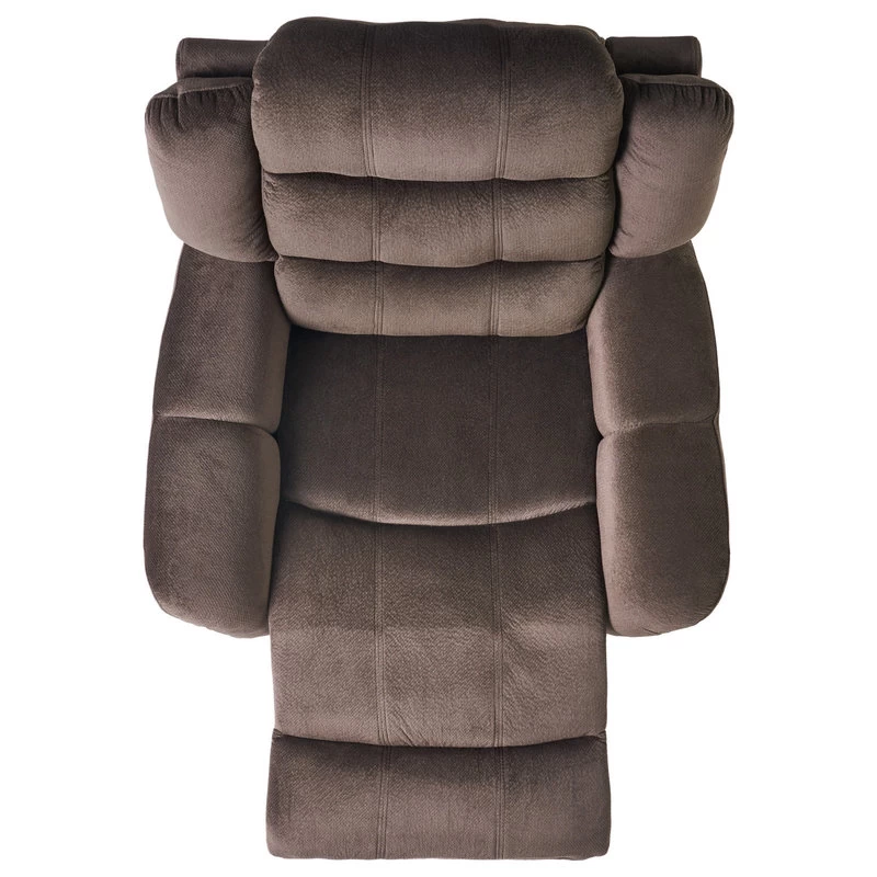 GDF Studio Blake Brown Fabric Glider Recliner Club Chair - Image 11