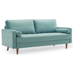 Valour Performance Velvet Sofa, Mint