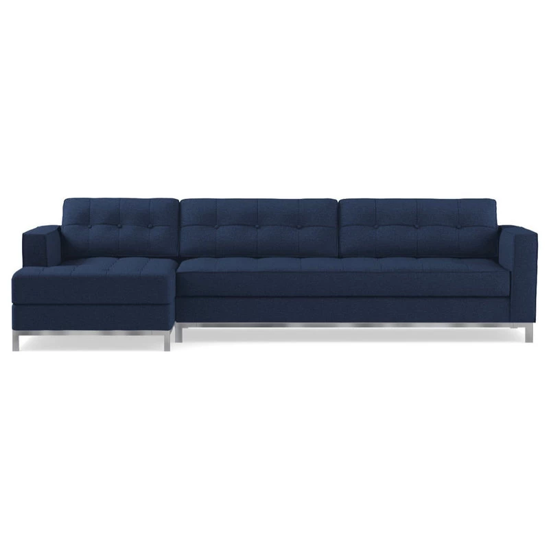 Apt2B Fillmore 2-Piece Sectional Sofa, Blue Jean, Chaise On Left