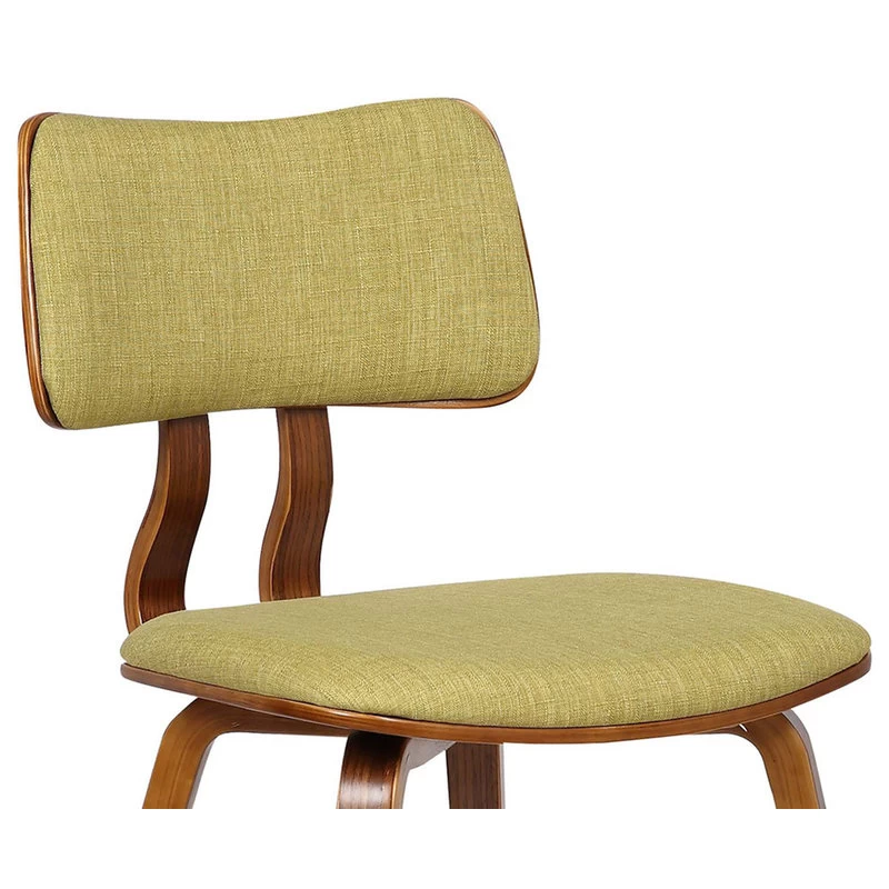 Jaguar Mid-Century Dining Chair, Walnut, Green - Image 5