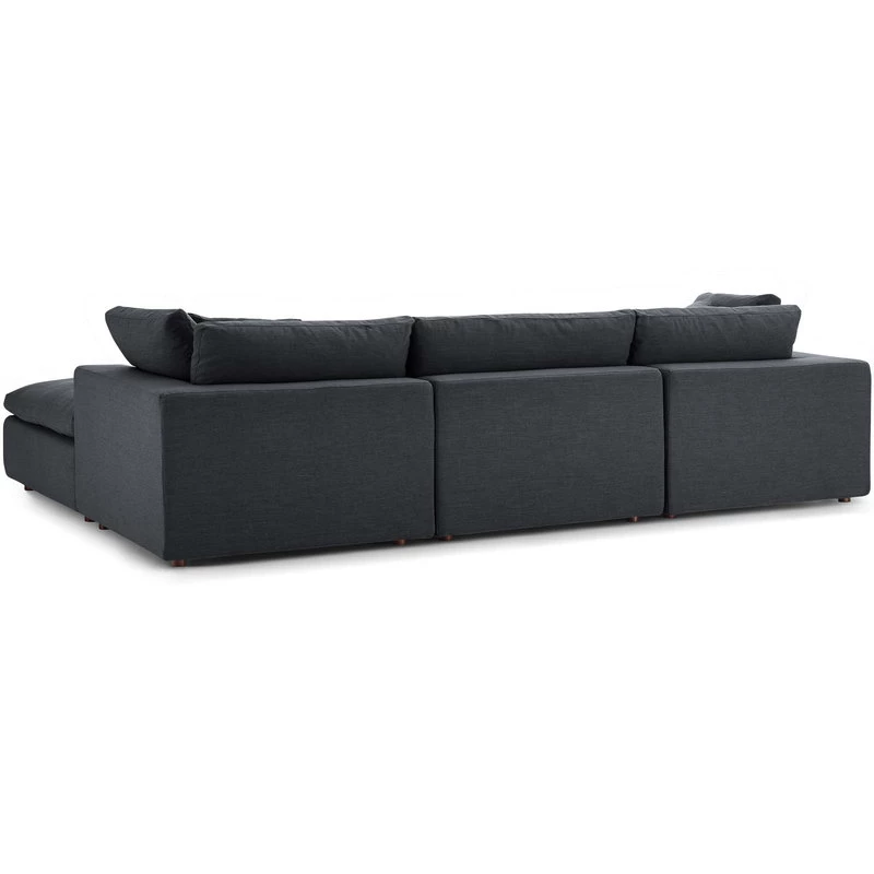 Modway Commix Down Filled 4 Piece Sectional Sofa Set With Gray EEI-3356-GRY - Image 2
