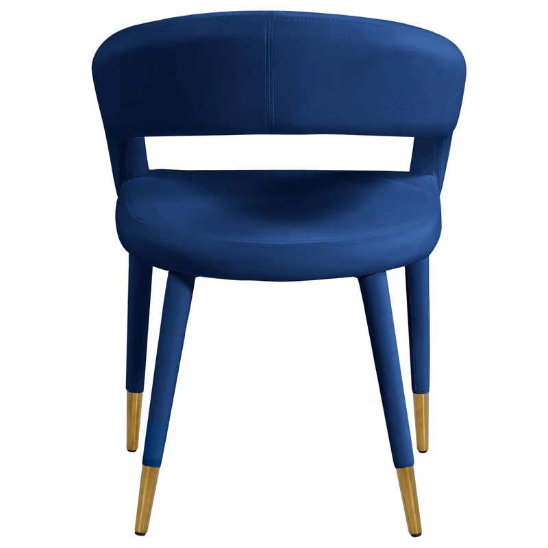The Prescott Dining Chair, Navy, Velvet - Image 2