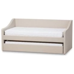 Baxton Studio Barnstorm Modern And Contemporary Beige Fabric Upholstered Daybed
