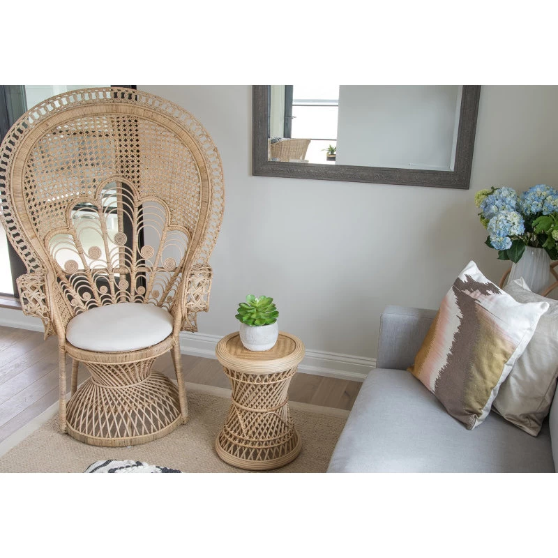 Lady Peacock Rattan Chair, Natural - Image 2
