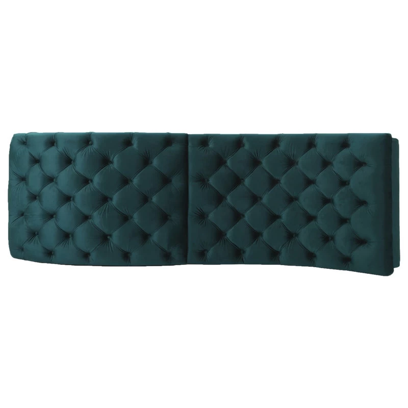 GDF Studio Grasby Tufted New Velvet Chaise Lounge, Teal - Image 7