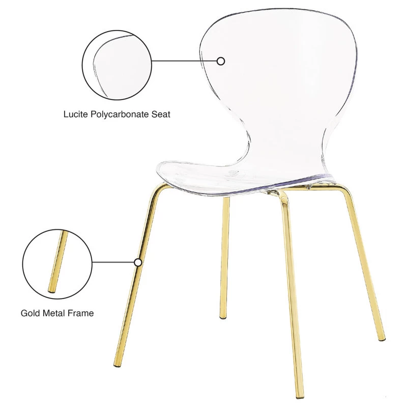 Clarion Dining Chair, Set Of 2, Gold - Image 6