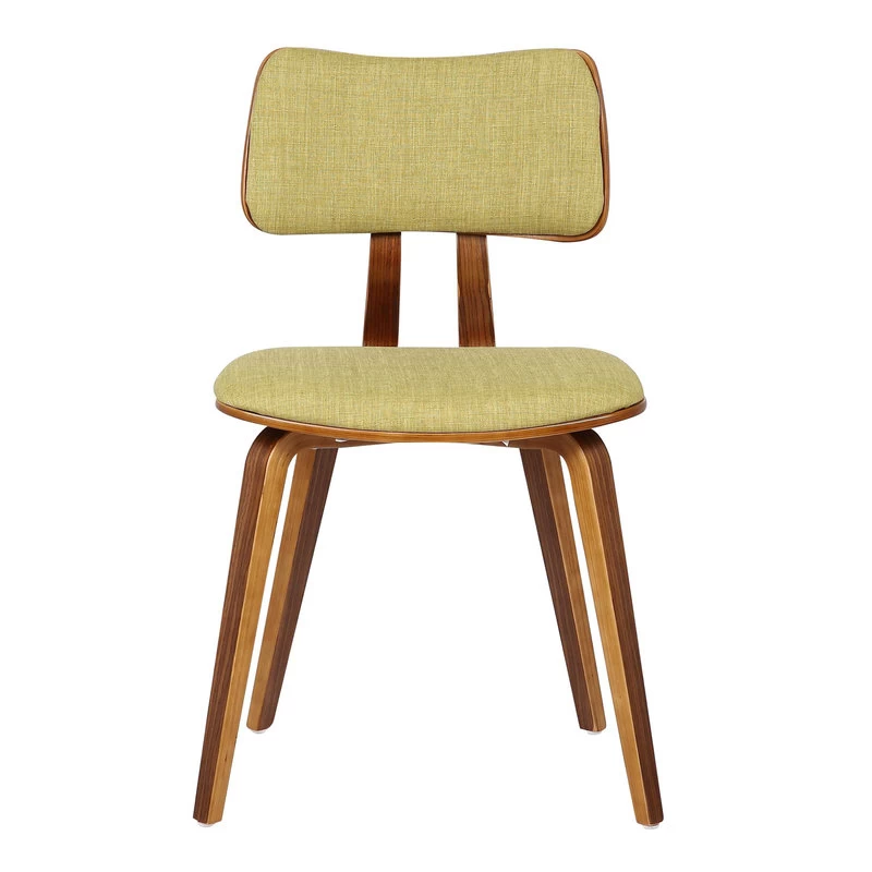 Jaguar Mid-Century Dining Chair, Walnut, Green - Image 2