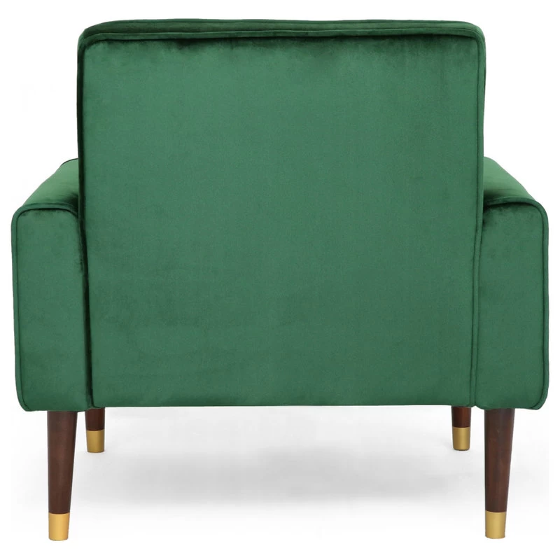 GDF Studio Betsy Modern Button-Tufted Waffle Stitching Velvet Armchair, Emerald - Image 7