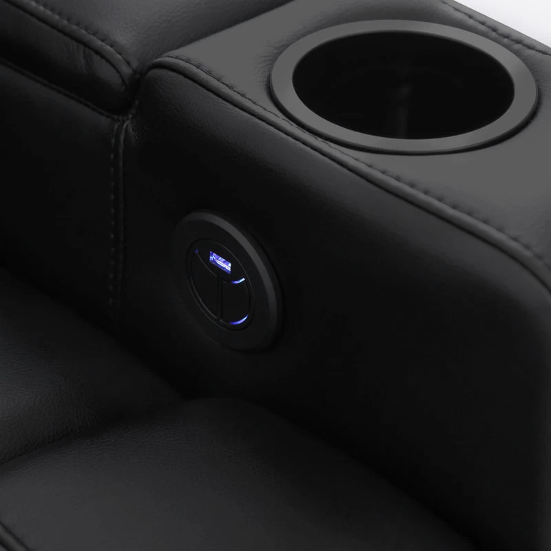 Reynolds Power Recliner With Table, Black - Image 8