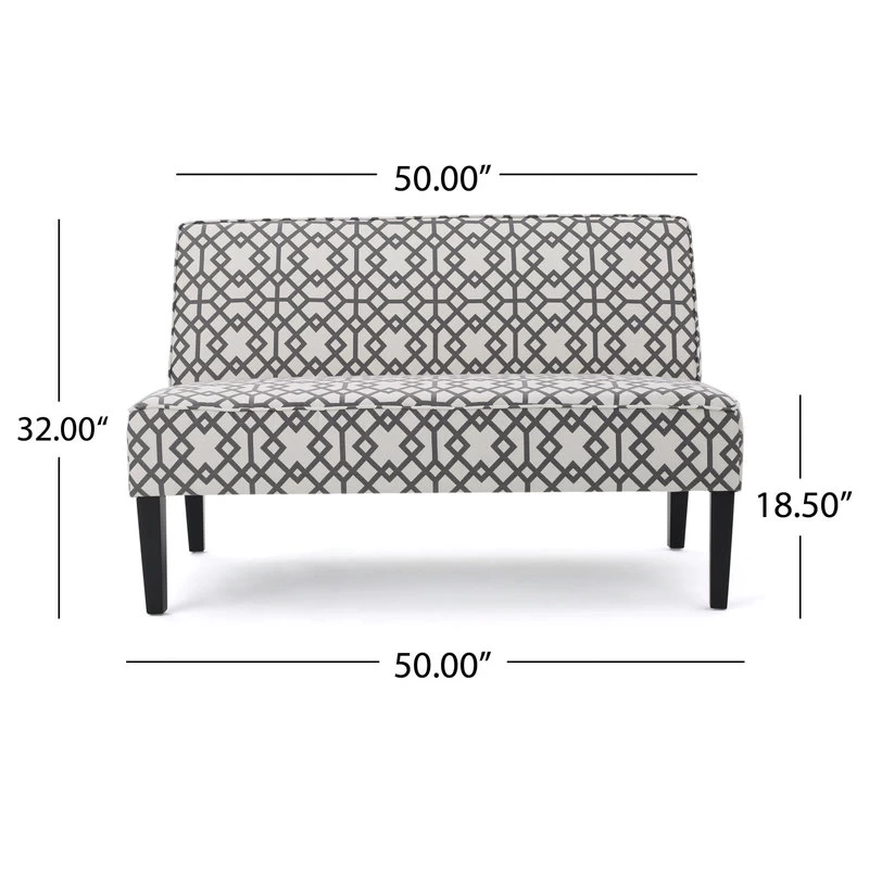 Charlotte Modern Fabric Loveseat - Image 4