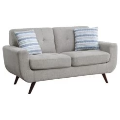 Lexicon Amberley Textured Loveseat In Gray