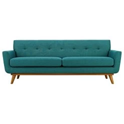 Engage Upholstered Fabric Sofa, Teal