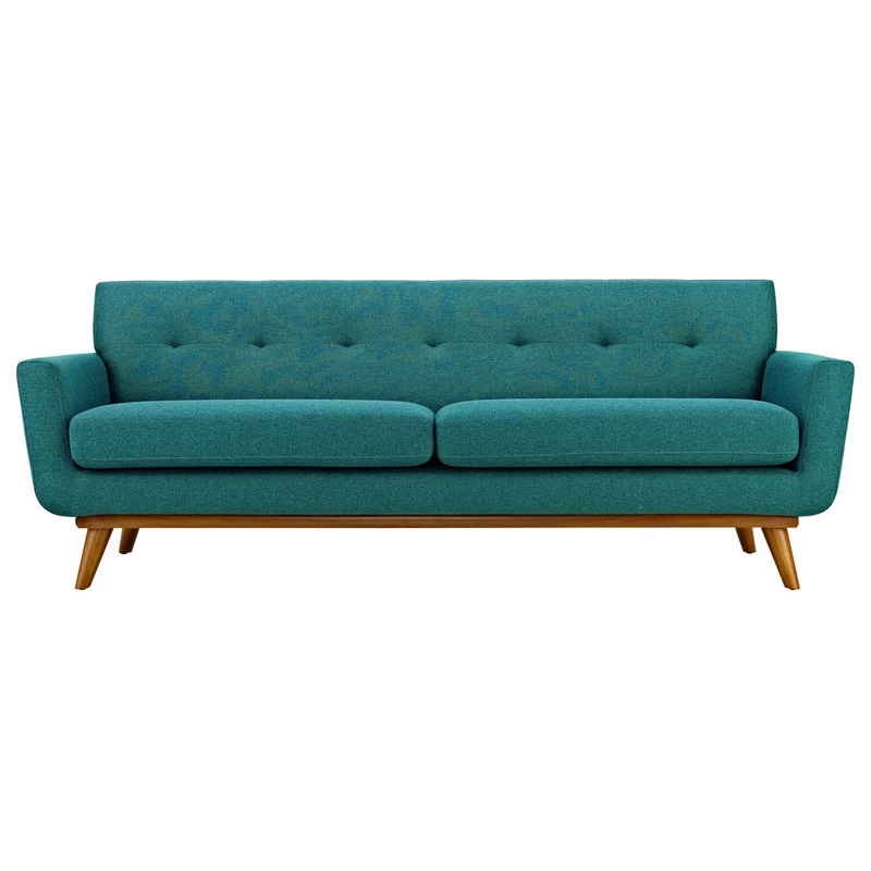 Engage Upholstered Fabric Sofa, Teal