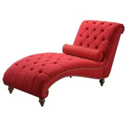 Yarmouth Chaise Lounge, Burgundy