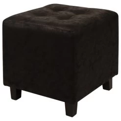 Taylor Antique Square Ottoman Black