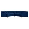 Jackson Velvet 2-Piece Sectional, Navy