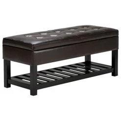 Cosmopolitan Storage Ottoman Bench With Open Bottom