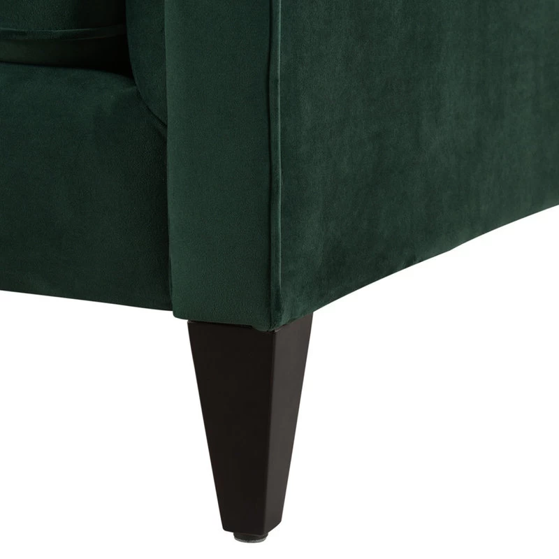 Jack 84" Modern Tuxedo Tufted Sofa, Hunter Green - Image 13