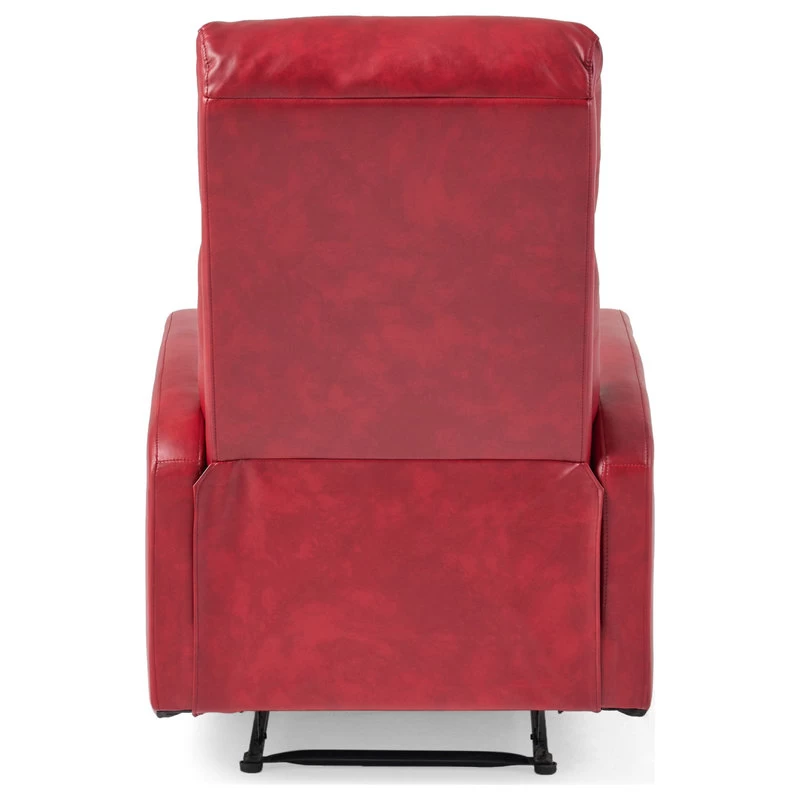 GDF Studio Teyana Red Leather Recliner Club Chair - Image 7