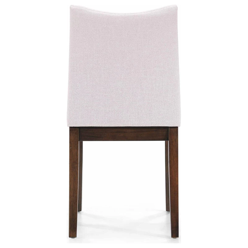 GDF Studio Gertrude Fabric & Wood Finish Dining Chairs, Set Of 2, Lightbeige/Wal - Image 7