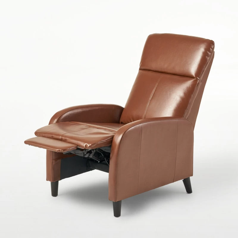 GDF Studio Trenton Leather Recliner, Hazelnut - Image 5