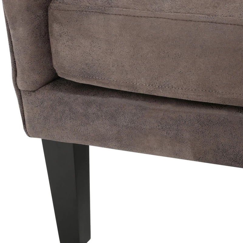 Lorenzo Contemporary Wingback Club Chair With Nailhead Trim, Gray Brown - Image 7