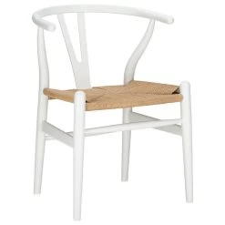 The Sawyer Dining Chair, White, Wood And Rope