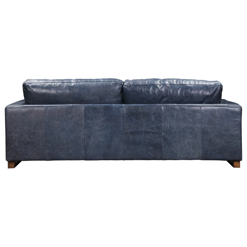 Moe's Home Collection Nikoly Contemporary Leather Sofa In Blue - Image 4
