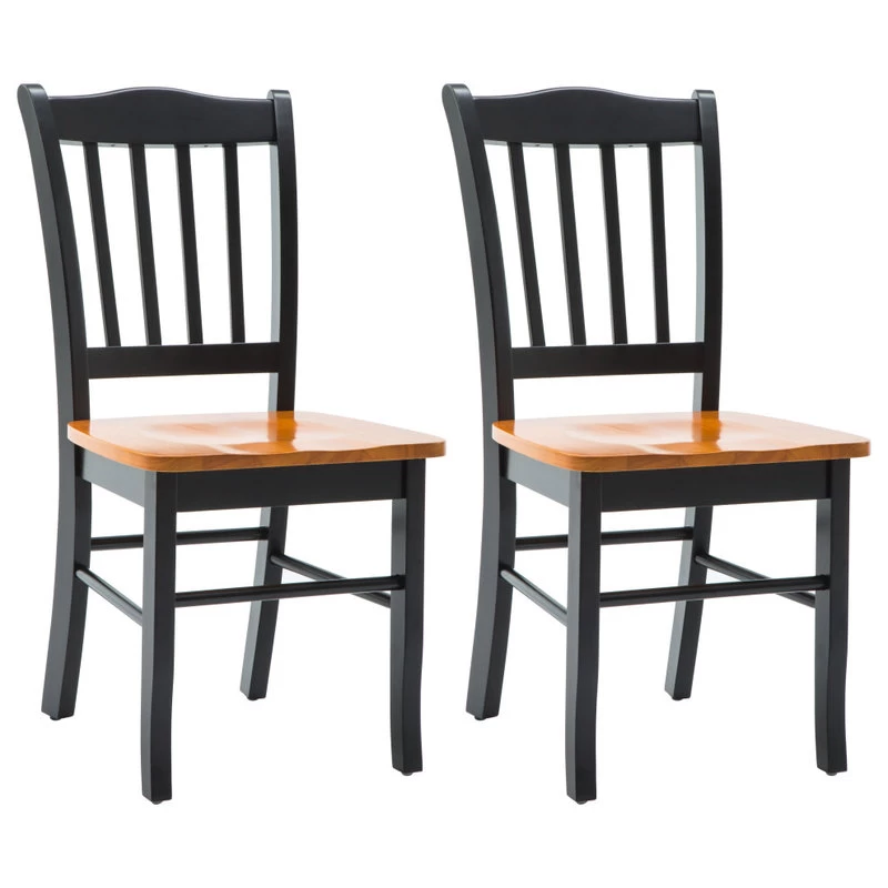 Boraam Shaker Dining Chair In Black And Oak (Set Of Two)