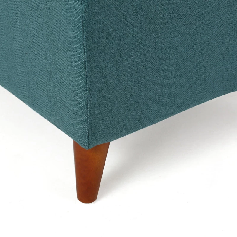 GDF Studio Etoney Fabric Storage Ottoman, Teal - Image 8