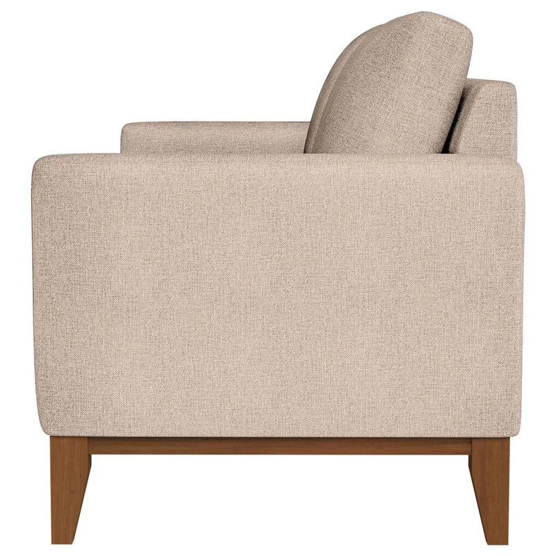 Modern Sofa, Oversized Design With Comfortable Polyester Cushions, Beige - Image 3
