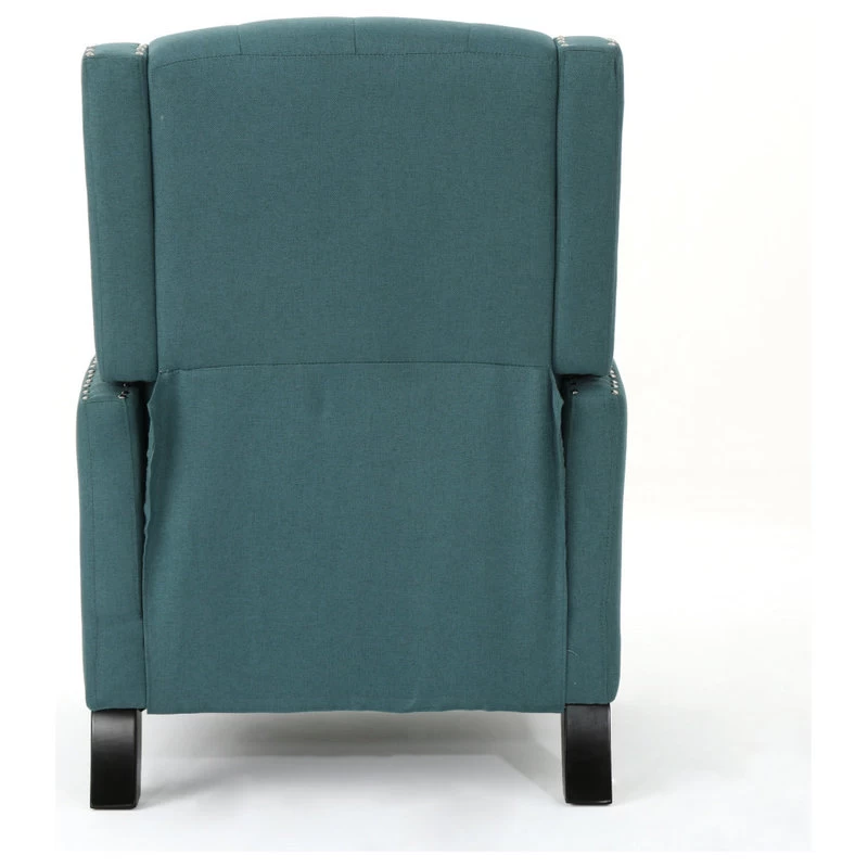 GDF Studio Izaak Tufted Back Fabric Recliner Chair, Dark Teal - Image 13