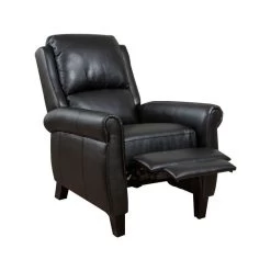 GDF Studio Lloyd Black Leather Recliner Club Chair