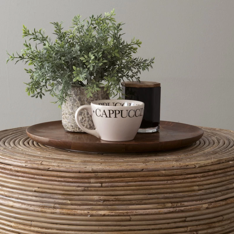 Cameron Brown Rattan Stool - Image 3