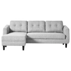 Belagio Sofa Bed With Chaise, Light Gray, Left