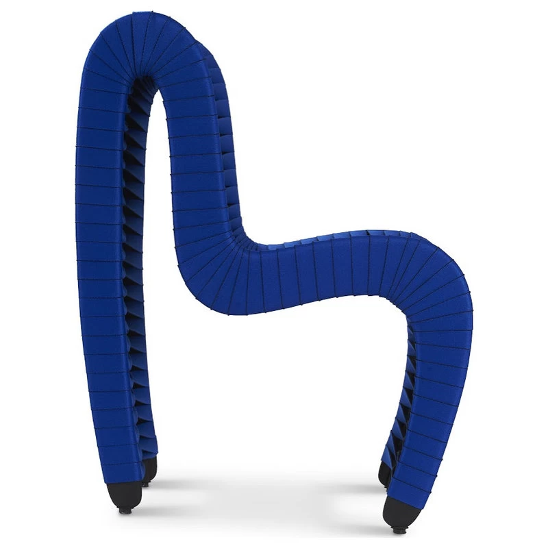 The Bradbury Dining Chair, Blue And Black, Cotton - Image 7