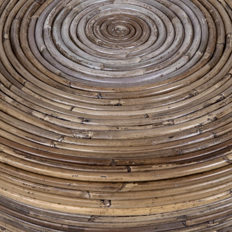 Cameron Brown Rattan Stool - Image 4