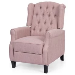 Parquet Contemporary Tufted Fabric Push Back Recliner