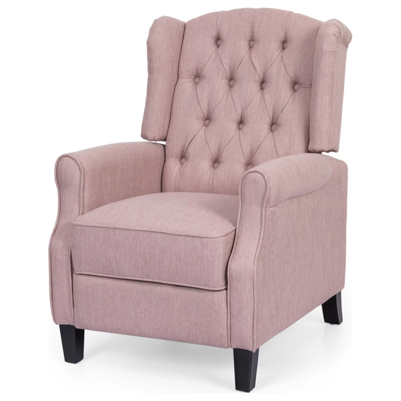 Parquet Contemporary Tufted Fabric Push Back Recliner