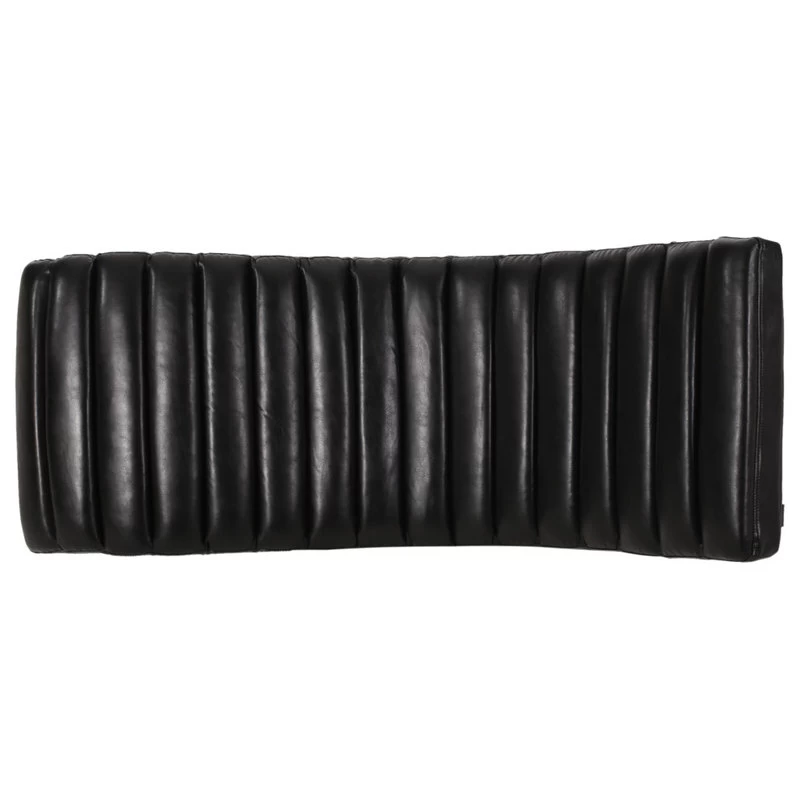 Pearsall Modern Channel Stitch Chaise Lounge, Midnight Black/Silver - Image 6