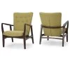 GDF Studio Suffolk French Style Fabric Arm Chairs, Wasabi, Set Of 2