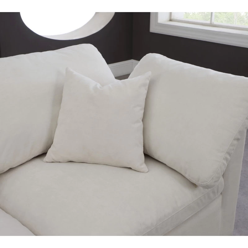 Plush Cloud-Like Comfort Modular 4-Seat Sectional And Ottoman, Cream, Seatin - Image 10