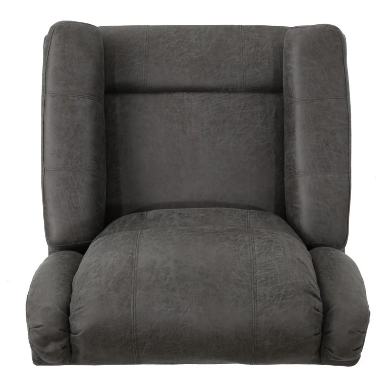 GDF Studio Jemma Tufted Slate Microfiber Swivel Gliding Recliner - Image 11